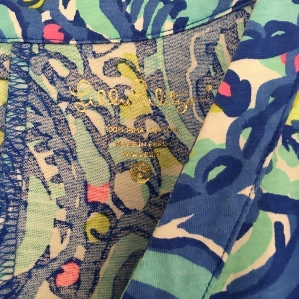 LIKE NEW LILLY PULITZER Sleeveless Mini Dress Size S Pima Cotton - Picture 2 of 5
